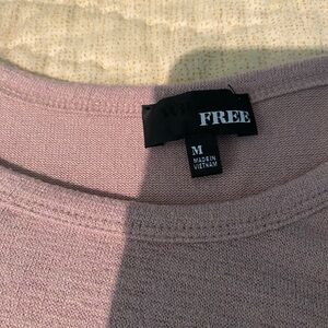Aritzia pink crop long sleeve